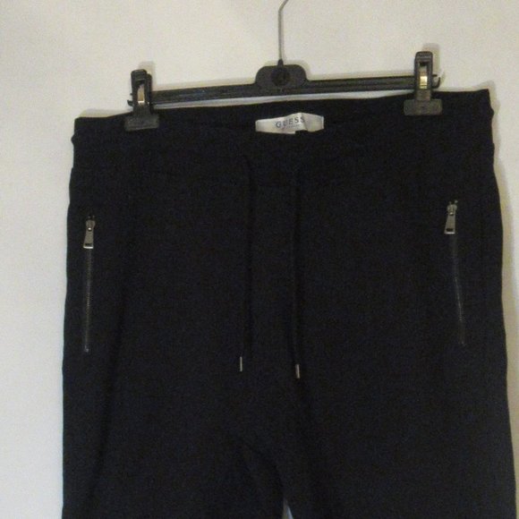 Guess sweatshirt black shorts men 3 zipped up pockets - Picture 2 of 9